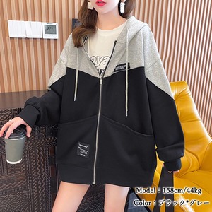 ジップアップ パーカー レディース 春夏秋 韓国 ストリート アメカジ 大人 かわいい おしゃれ カジュアル ゆったり オーバーサイズ 大人可愛い 大人女子