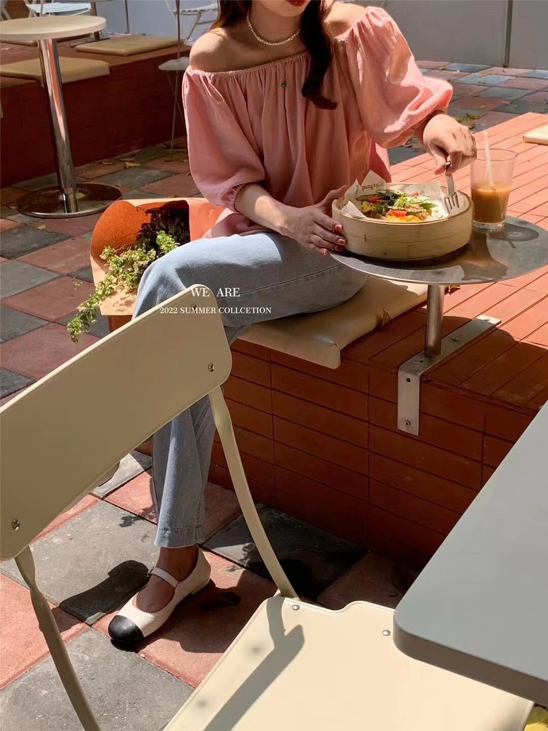 リネンブレンド カラースモック　AJ22085-9961