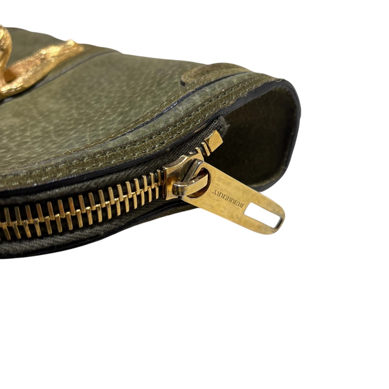 BURBERRY PRORSUM grainy nubuck alma fox clutch bag