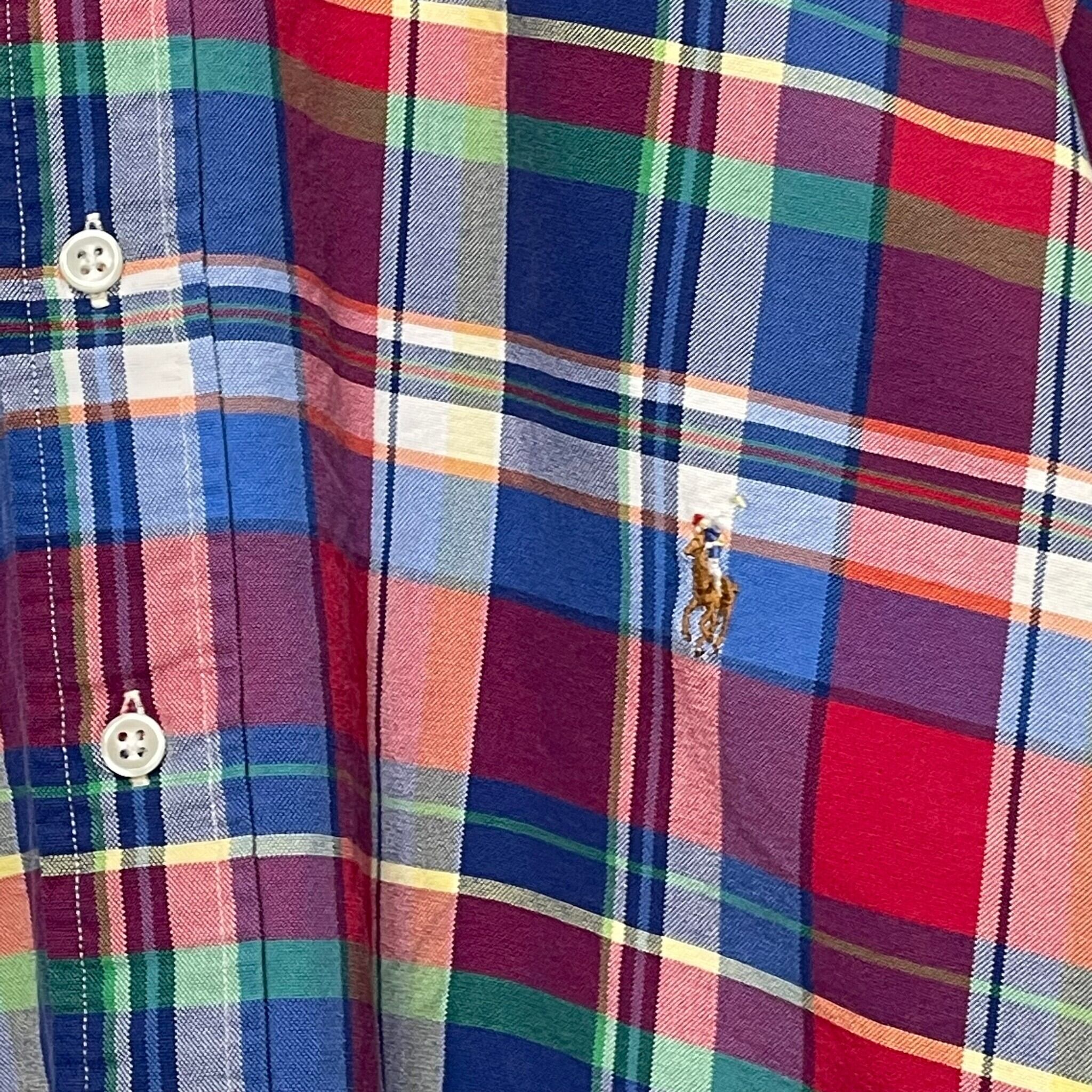 RALPH LAUREN 長袖シャツ 2XL 刺繍 チェック柄 厚手 | 古着屋OLDGREEN