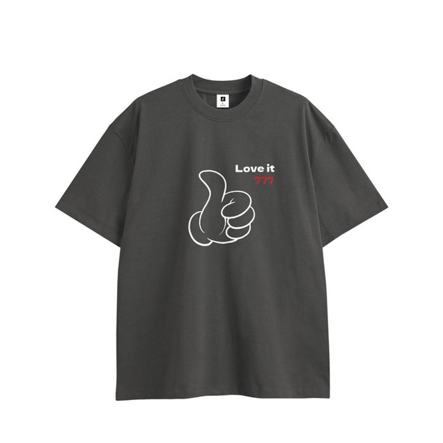 RAVIT THREE SEVEN オーバーサイズ コットンTシャツ "シンプルシルエット"