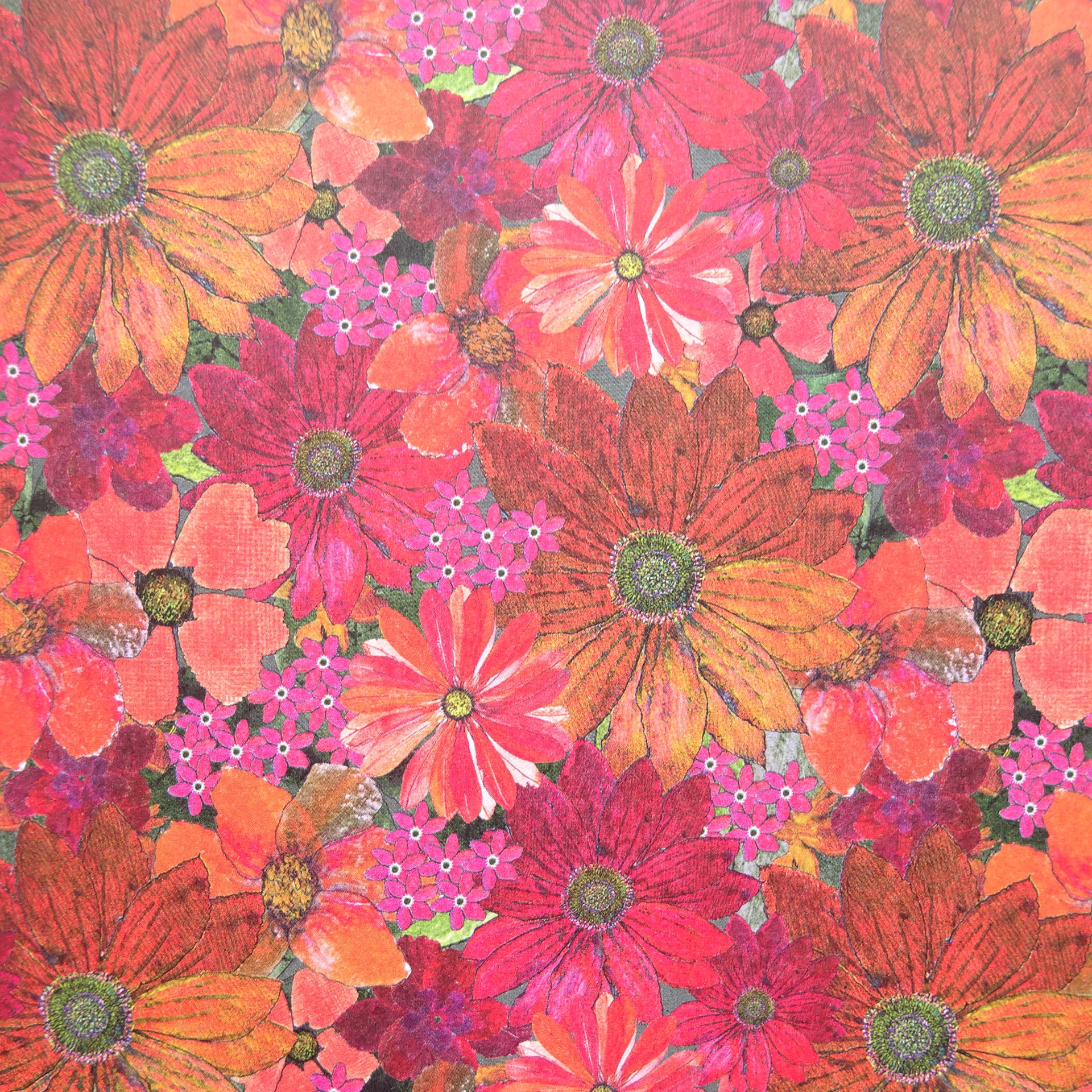 ラッピングペーパー Tatty co 英国製ペーパー GW2114 (H-178)The Magenta Meadow 約50x70cm