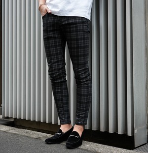 STRETCH CHECK PANTS