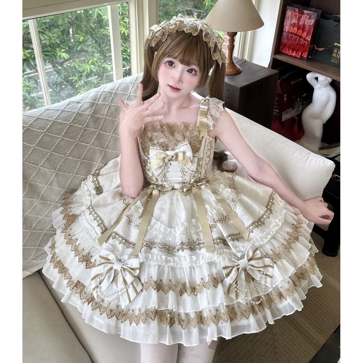 エレガントドールバックリボンロリィタセットアップ | Maiden's Rêve