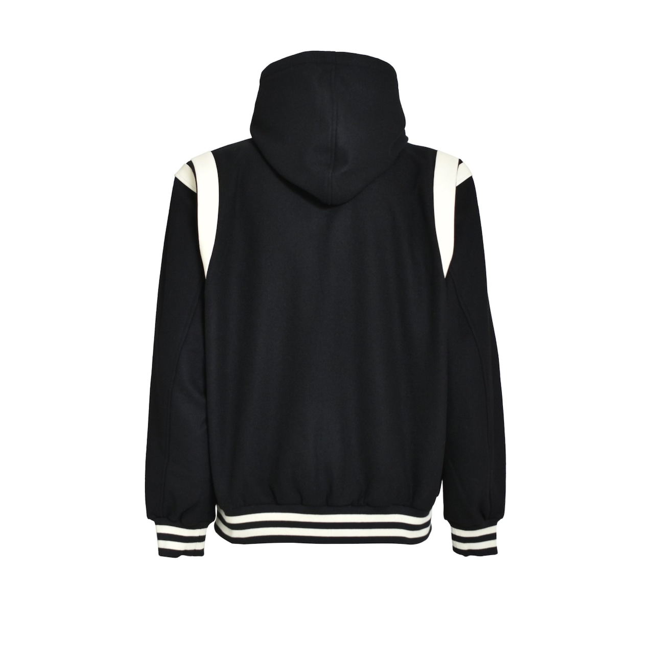 BREATH / arch logo hooded varsity jacket