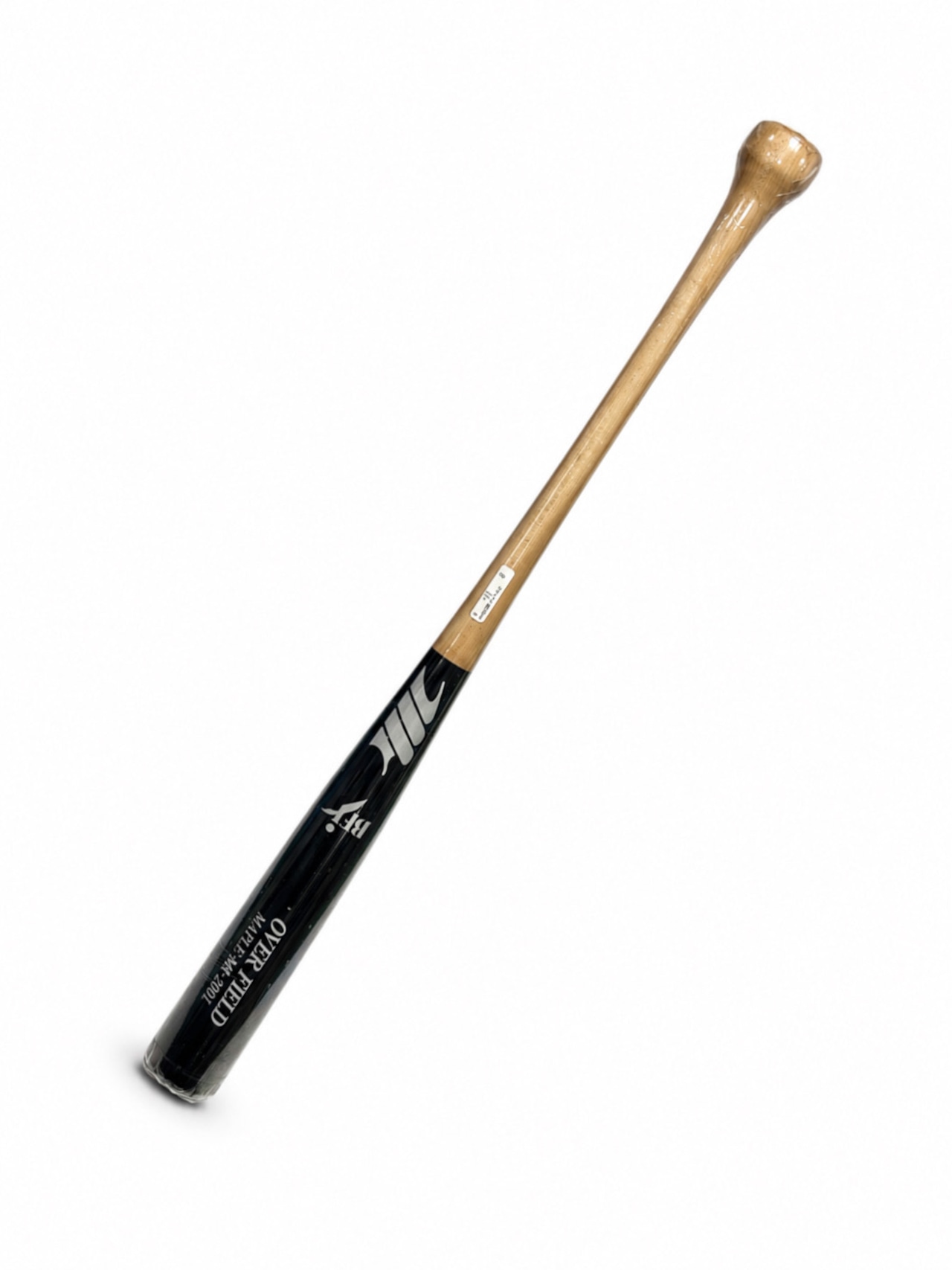 MRバット グラスファイバー加工済み 硬式木製バット BFJマーク 85cm/960g ボトムバランス ヘッドくり抜きあり クリア×ブラック グリップ形状F・画像2