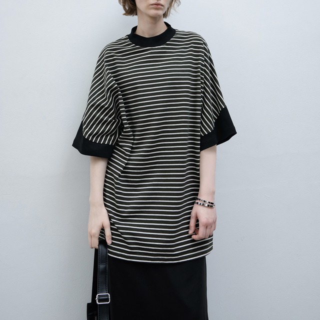 ストライプオーバーTee K0238