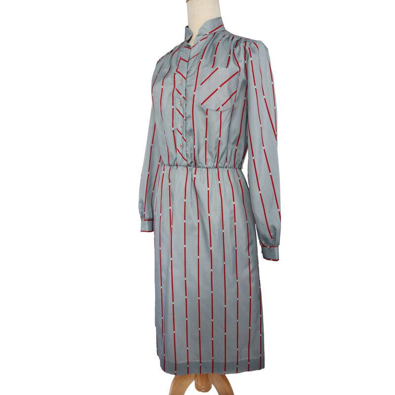 Web限定カラー 古着 レトログレー黒ベルベットワンピ 70年代80年代ヴィンテージ昭和アンティー ひざ丈ワンピース Www Marinemastertrailers Com