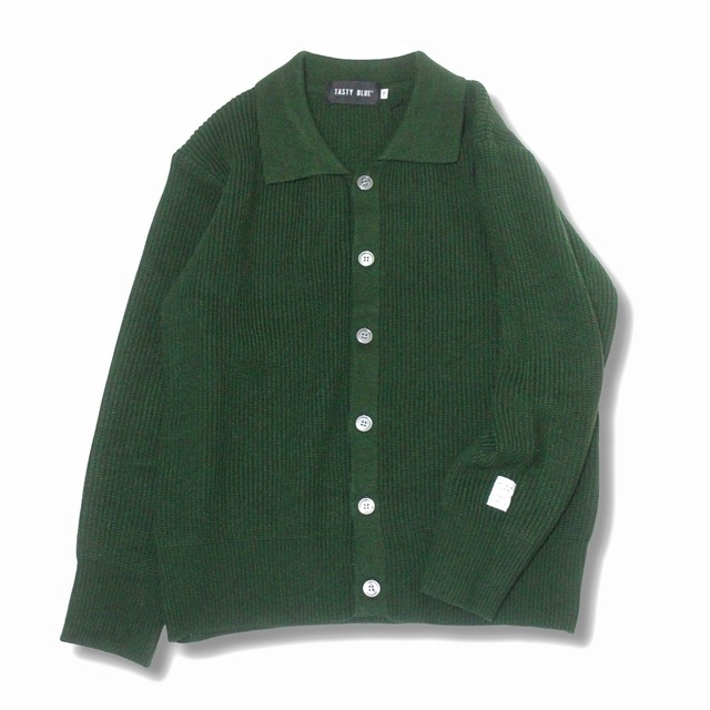 BUTTON KNIT CARDIGAN (グリーン）