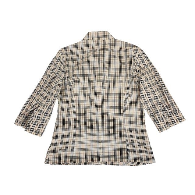 中古 バーバリーブルーレーベル BURBERRY BLUELABEL 七分袖 シャツ ...