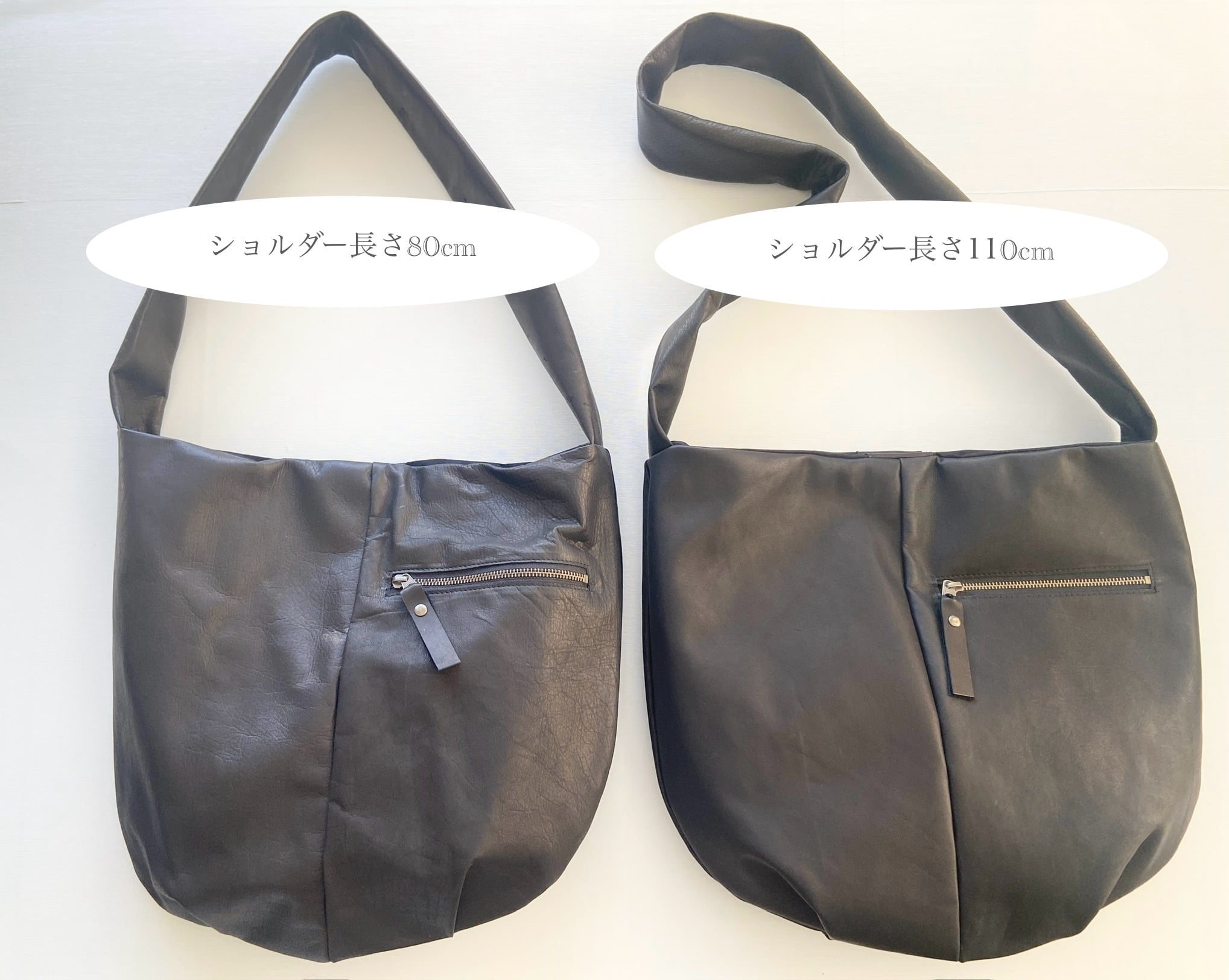 大きめラウンドショルダーバッグ＊ホースレザー＊ソフト＊軽量＊A4収納