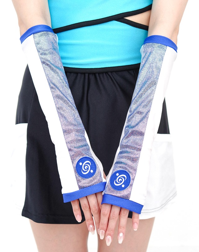 Hologram Line Arm warmers【BLUE】 ／AIKA ELECTRONICS