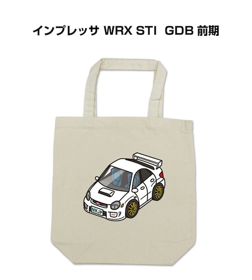 トートバッグ エコバッグ スバル インプレッサ WRX STI GDB 前期【受注生産】
