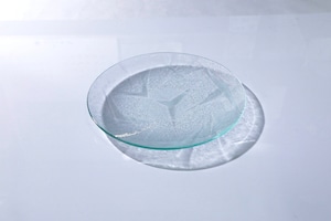 昭和型ガラス「折鶴」 皿 円形 中(Φ150mm)