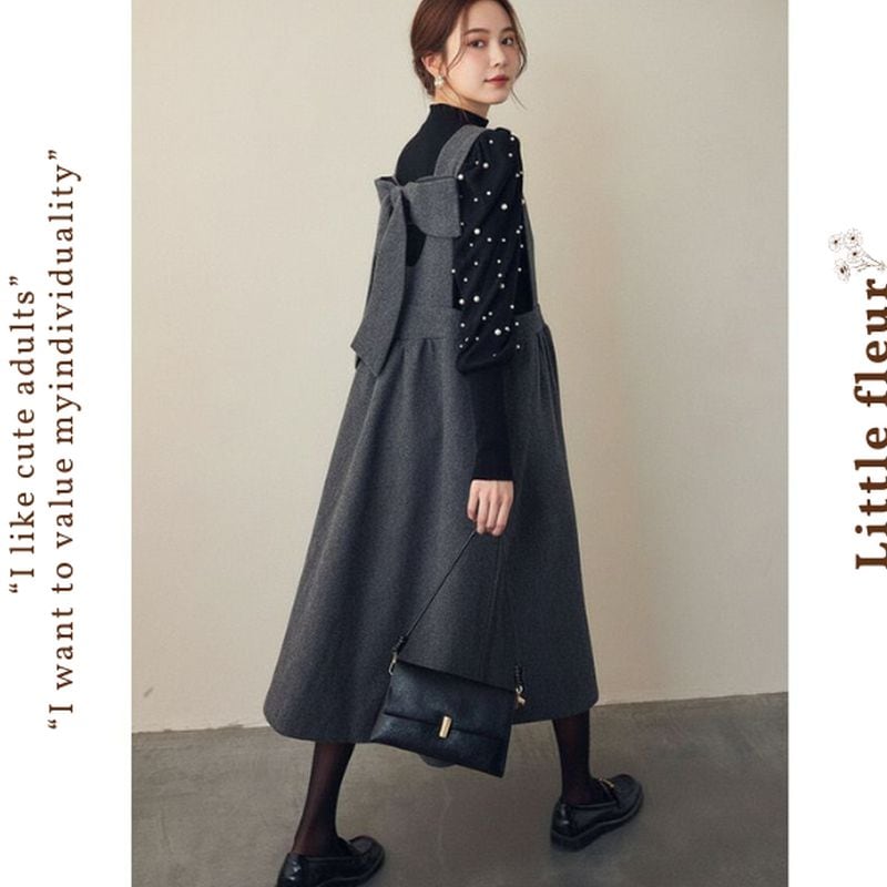 リボンモチーフ2wayジャンパースカート L1143