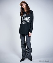COOLAアングルロゴルーズロングスリーブTシャツ (BLACK)　CQ-47009
