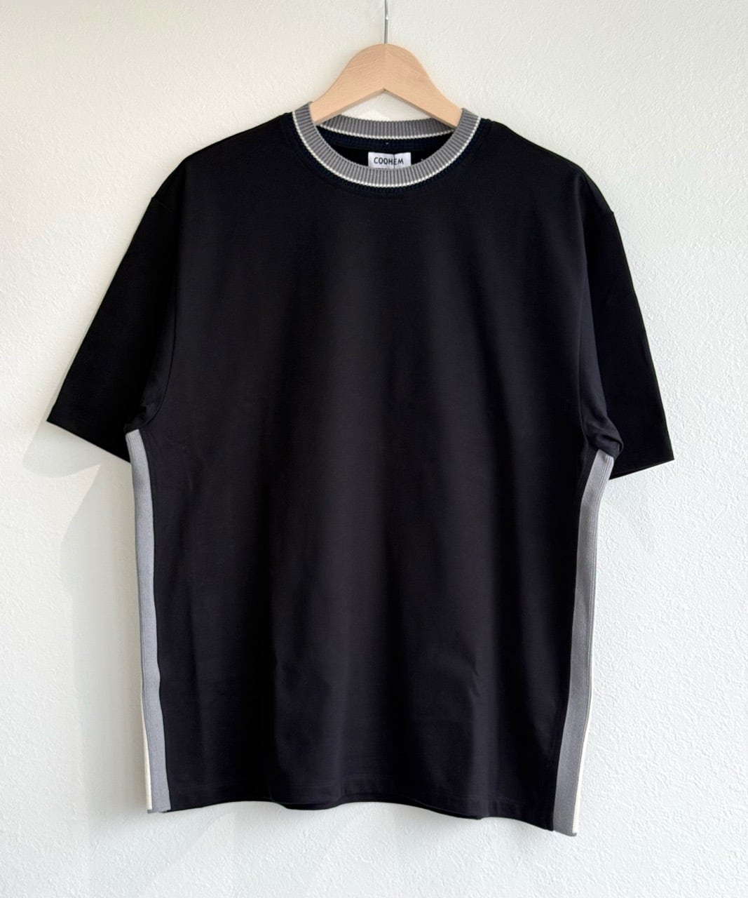 coohem コーヘンKNIT SIDELINE T-SHIRT COOHEM] knit sideline T-shirt コーヘン ニット サイドライン Tシャツ