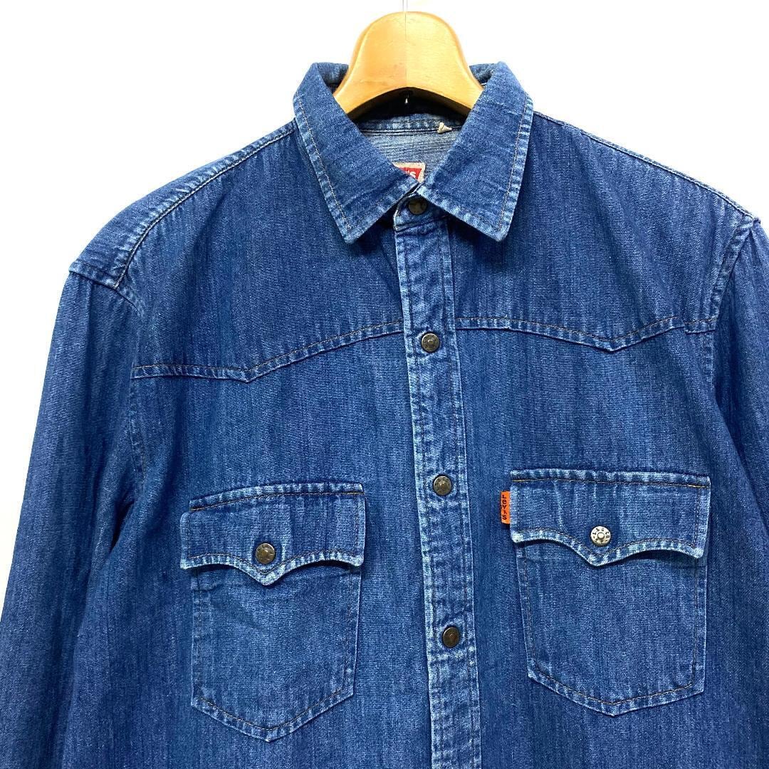 80年代 ユーロリーバイス Levi's リーバイス 長袖 デニムシャツ メンズM相当 古着【長袖シャツ】【ALL15】 | cave  古着屋【公式】古着通販サイト