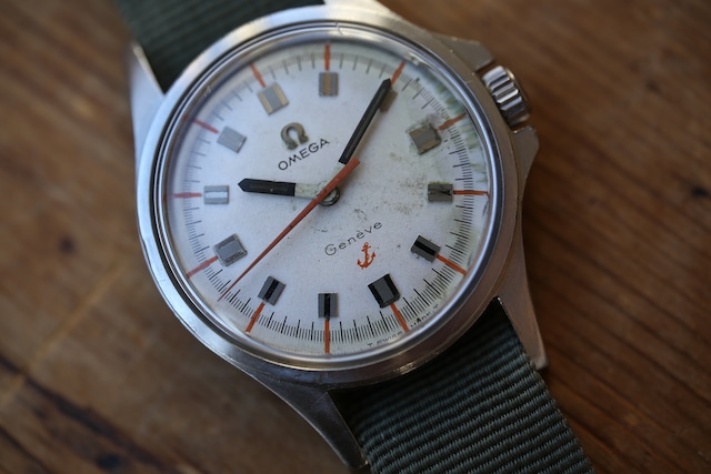 【OMEGA】1968年製 オメガ ジュネーブ ”ADMIRALTY ” ホワイトダイヤル×オレンジアンカー / Vintagewatch / Cal.601 / Geneve