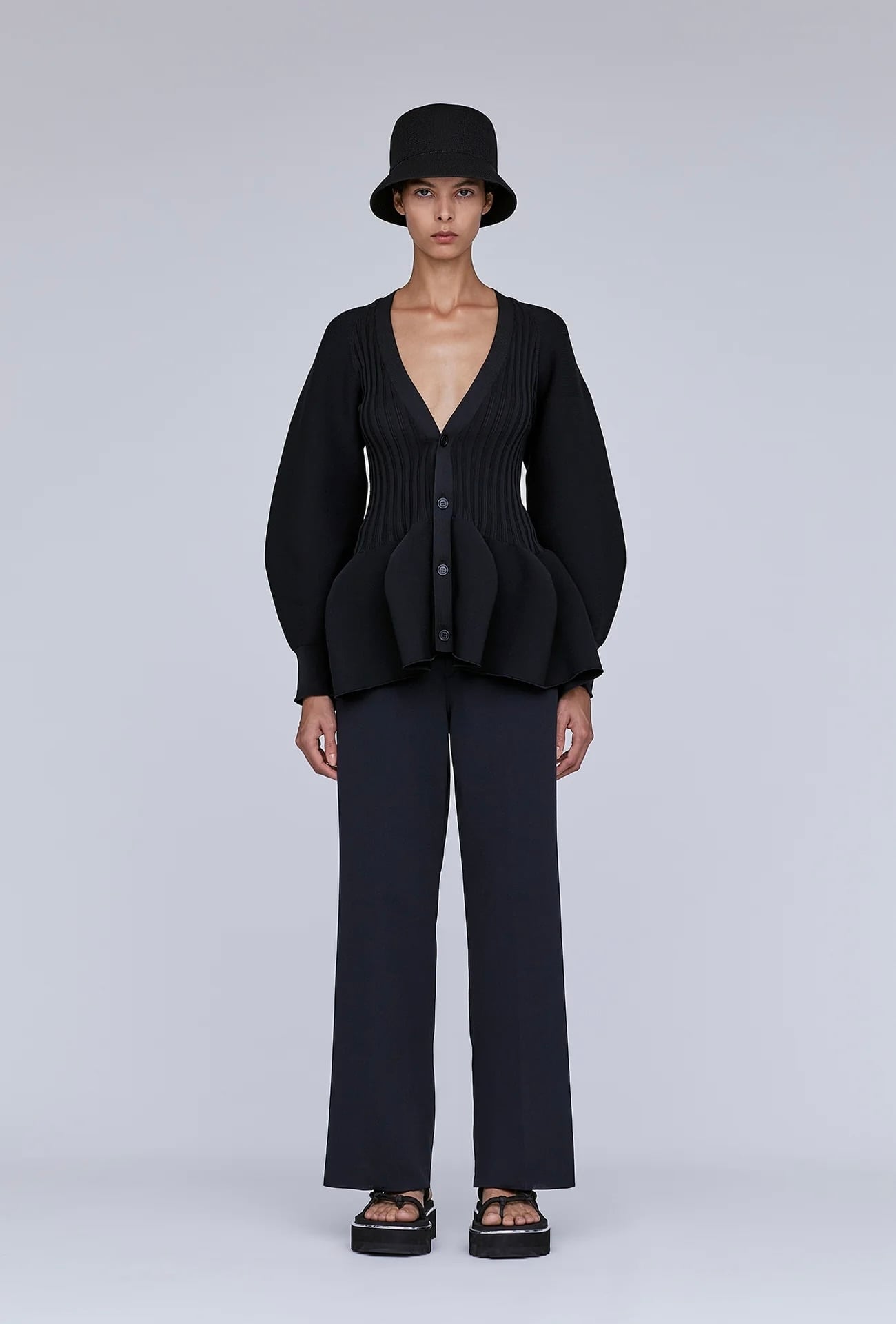 CFCL POTTERY PUFF SLEEVE CARDIGAN 新品未使用！ POTTERY PUFF SLEEVE CARDIGAN-ポッタリーパフスリーブカーディガン