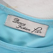 【社交ダンス衣装】トップス レッスンウェア 練習着 DanceFashionPier Sサイズ 水色 ライトブルー 花柄 刺繍 かわいい