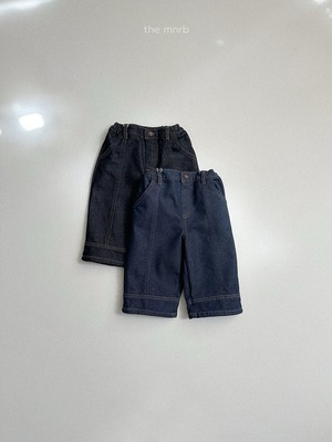【予約/特典】mini robe / Non-fade panel denim pants