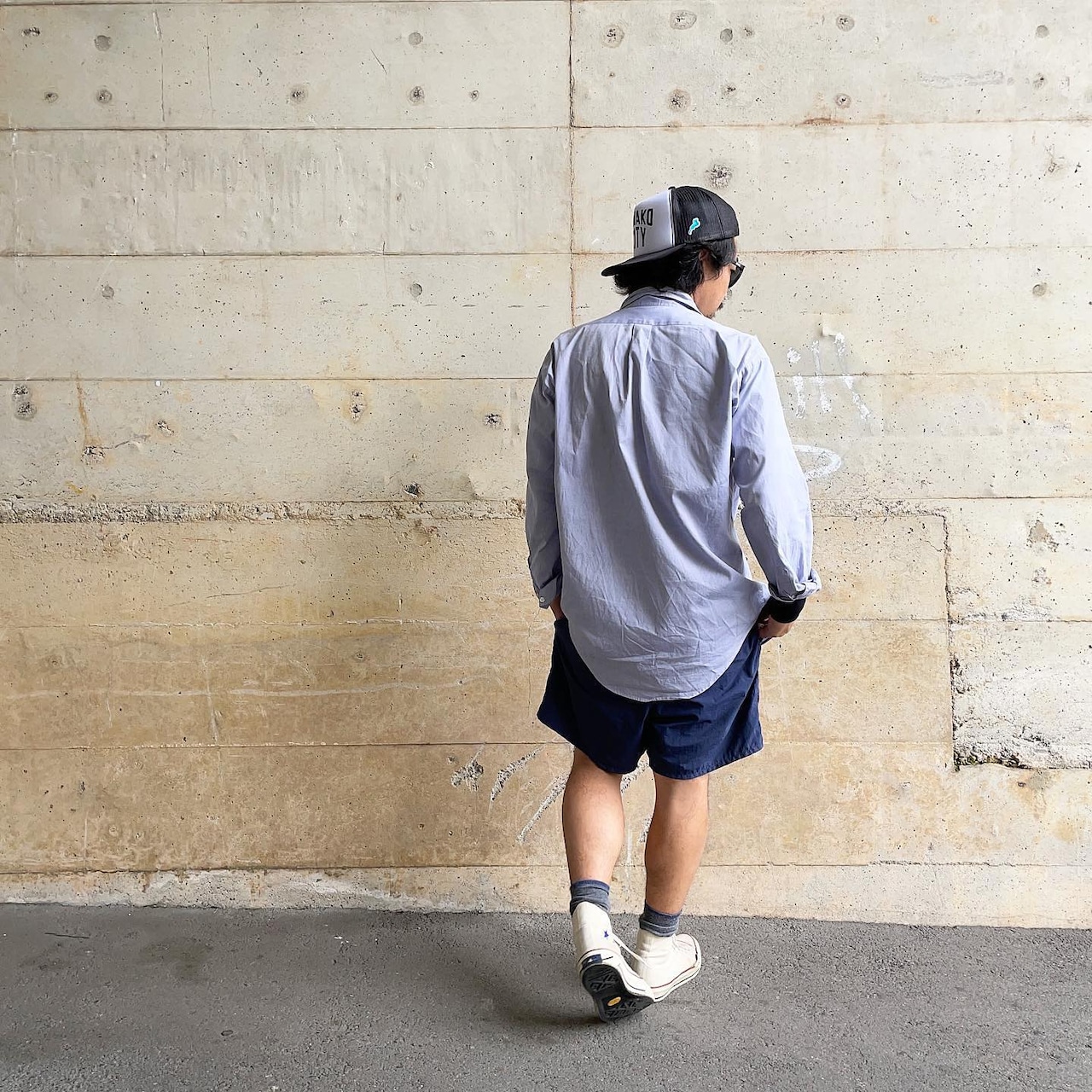 BIWAKO CITY / NYLON SHORTS / NAVY