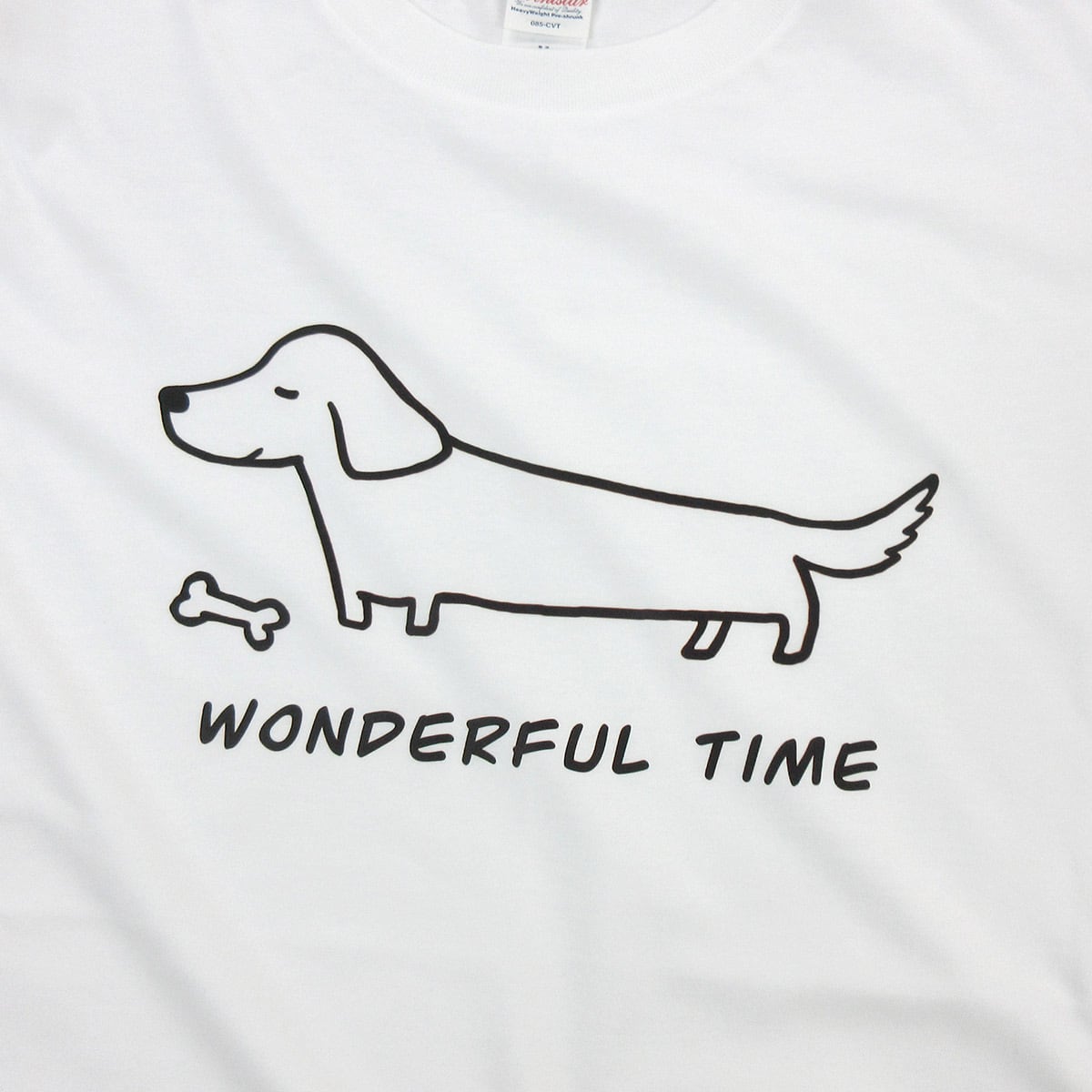 ミニチュアダックス ワンダフルタイム Tシャツ dog67 犬 服 ゆるい イラスト Tシャツ