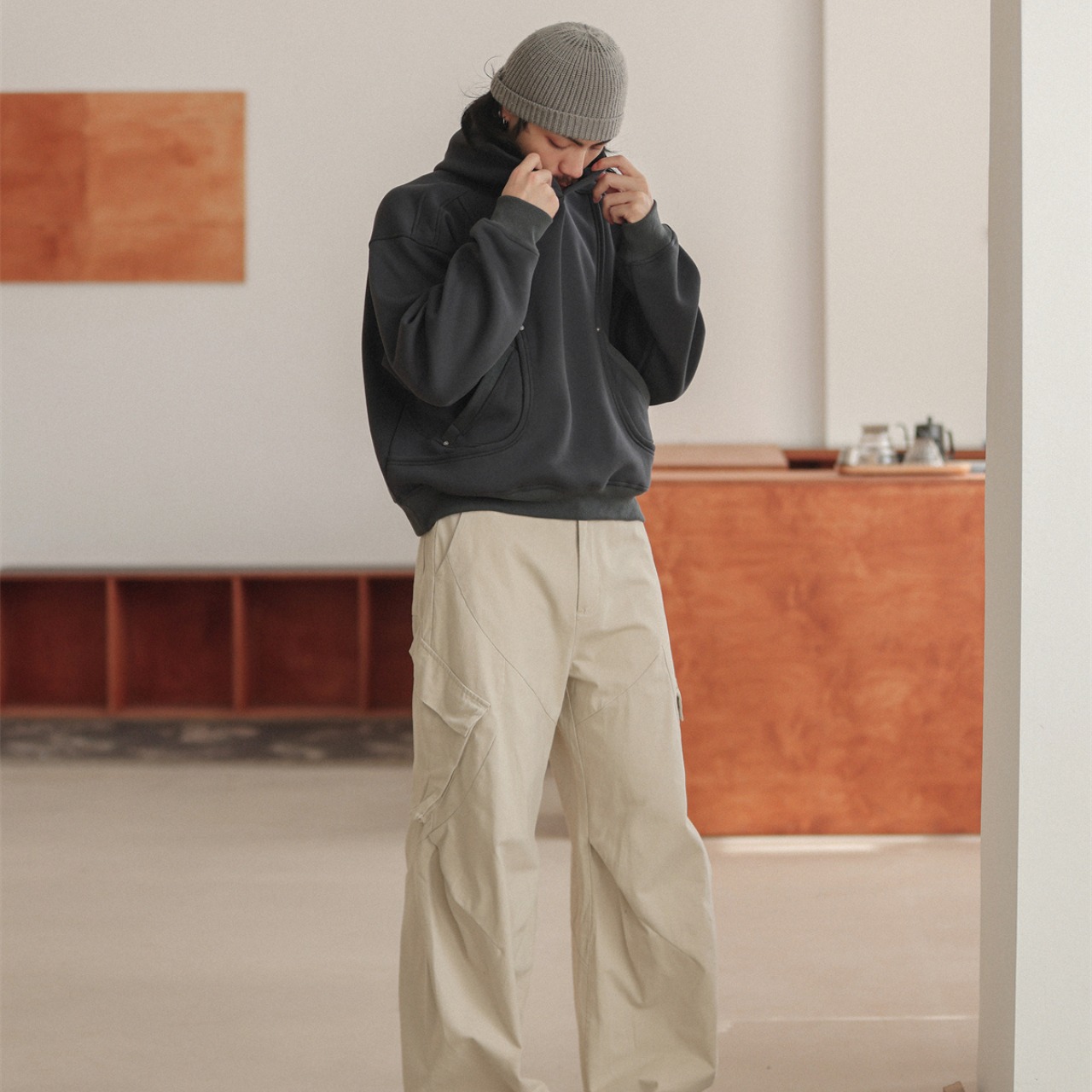 デザイン ポケット フーディー A1715 - 6