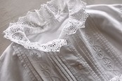 フランス 1900s 千の白花と襞飾りのあるフリルレースブラウス アンティーク