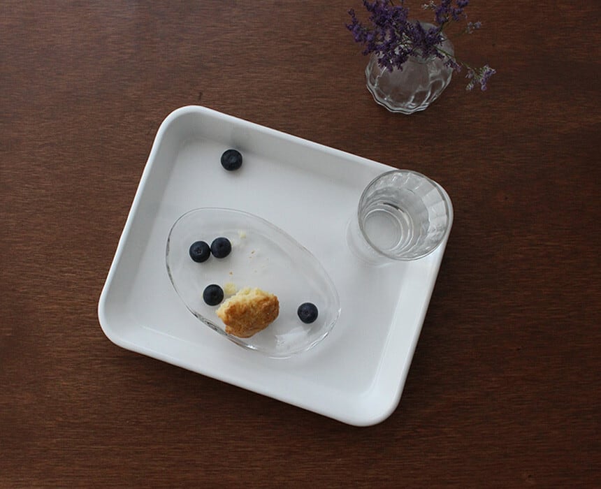 oval clear glass plate / オーバル クリア ガラス プレート トレー