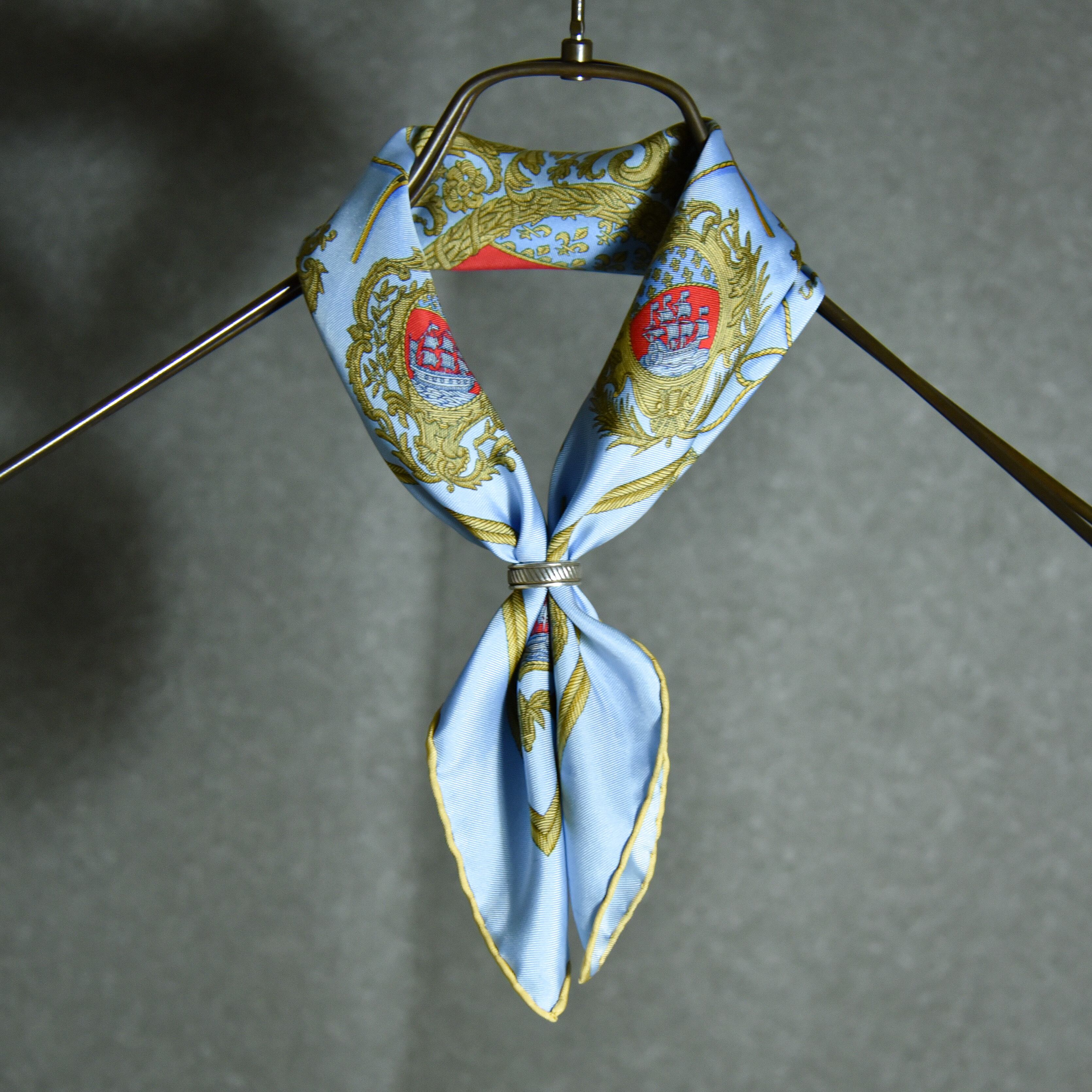 HERMES Vintage Silk Scarf エルメス シルクスカーフ カレ45 プチカレ 