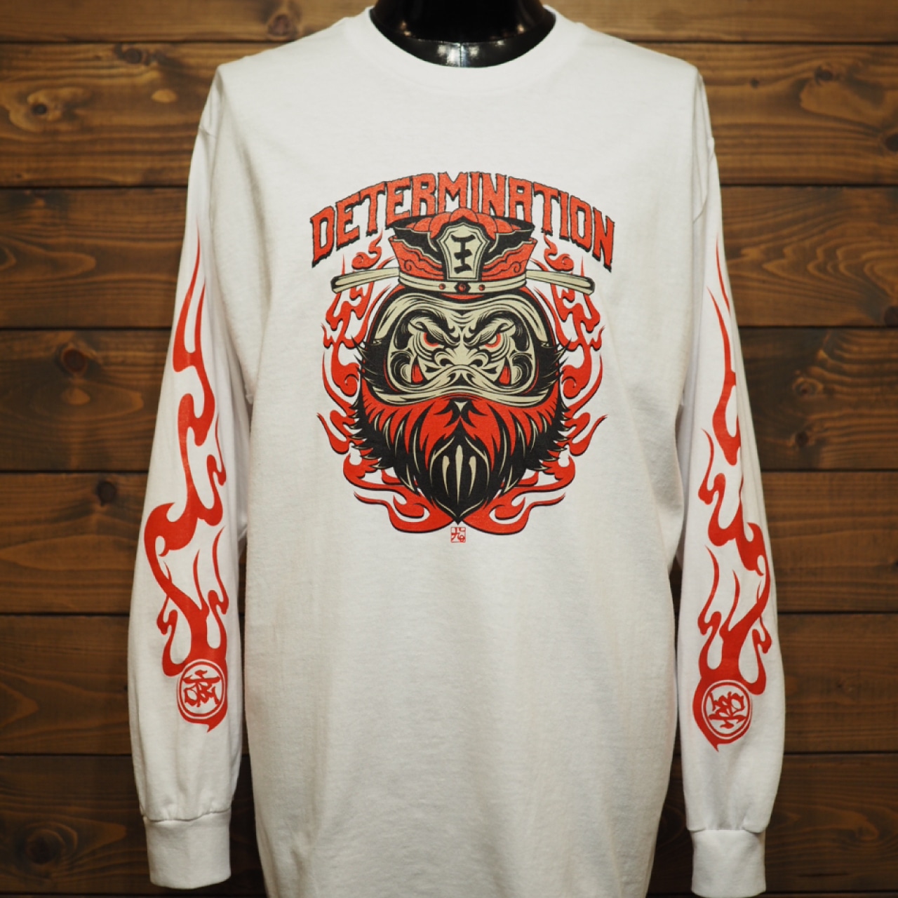 閻魔達磨フロントプリント ロングTシャツ【TIKTOK】