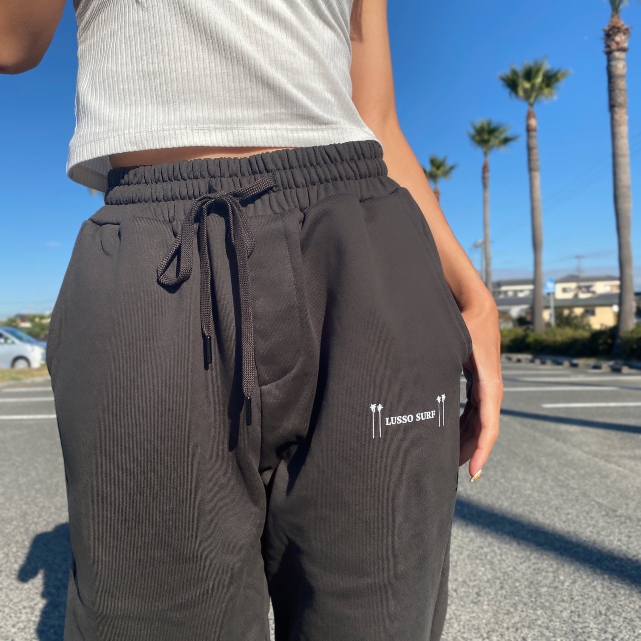 Palm Tree Logo Sweat Pants | LUSSO SURF