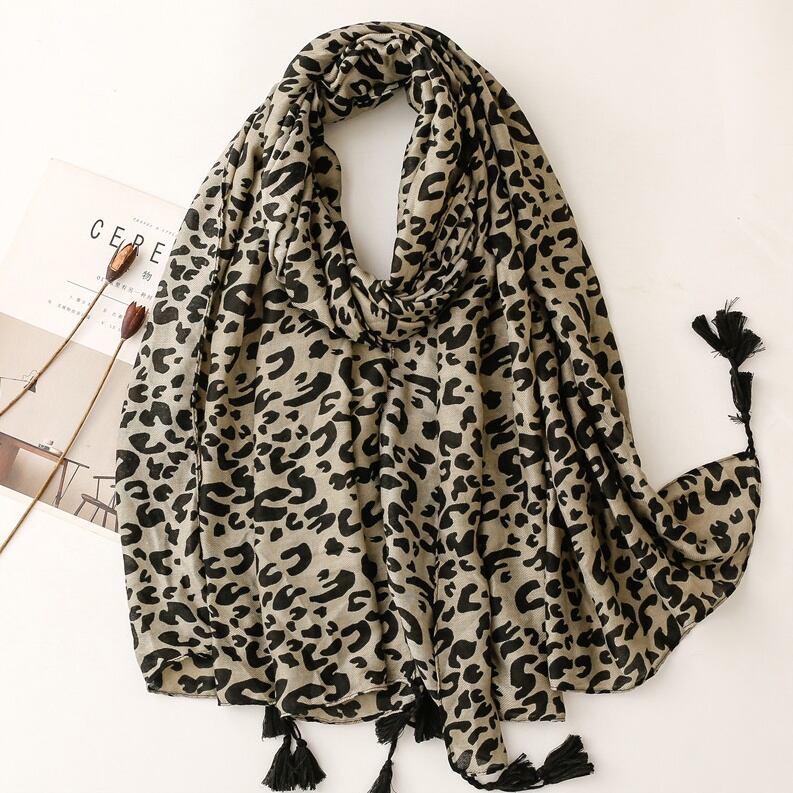 leopard print scarf　　　1-1173