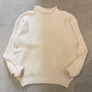 1990s~ WHALERKNITS ROLL NECK SWEATER WHITE USA