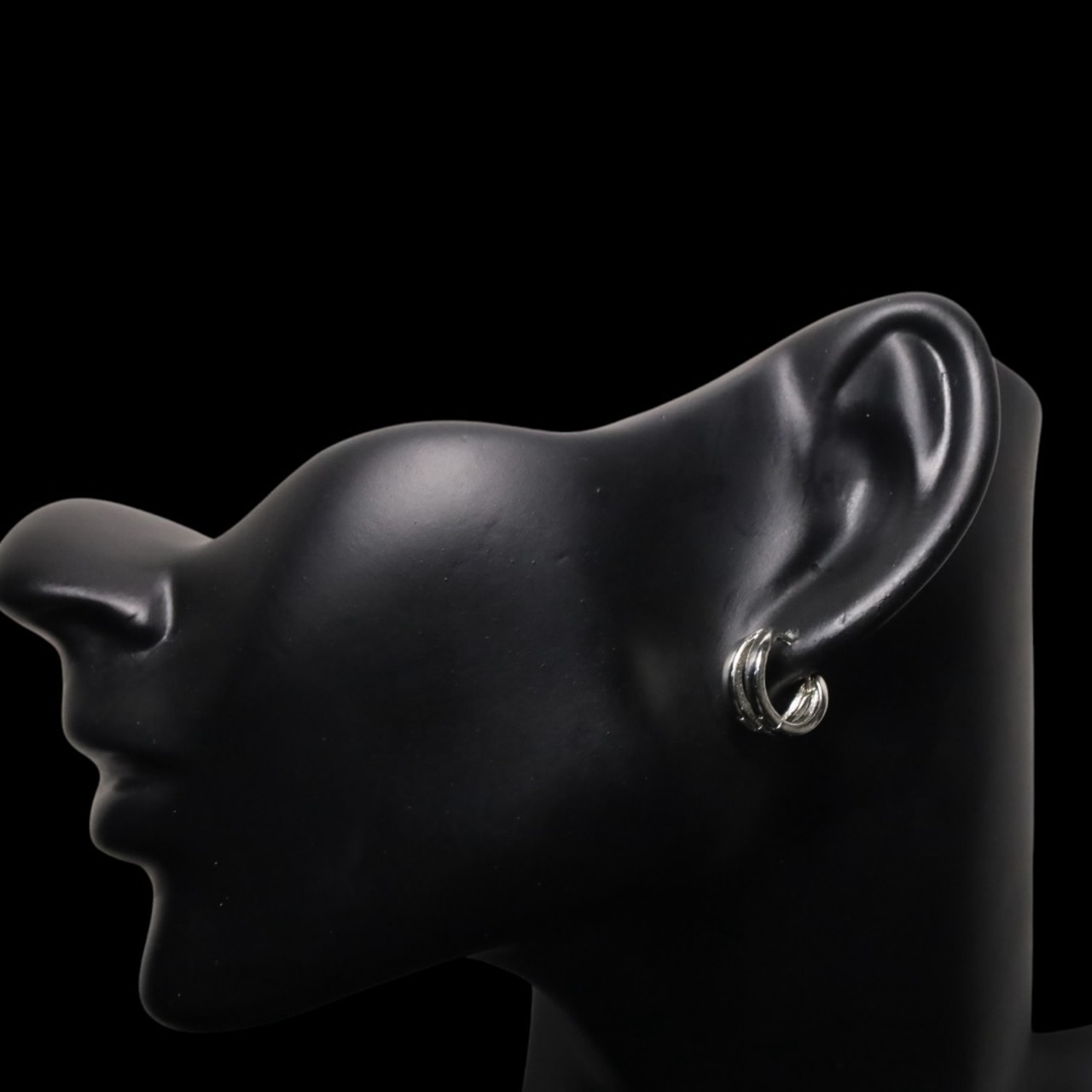 【GLAYCORE】 片耳 二重 ダブル フープピアス ハンドメイド シルバーリング Silver 925  メンズ レディース デザイン シンプル おしゃれ 無料 ギフト ボックス