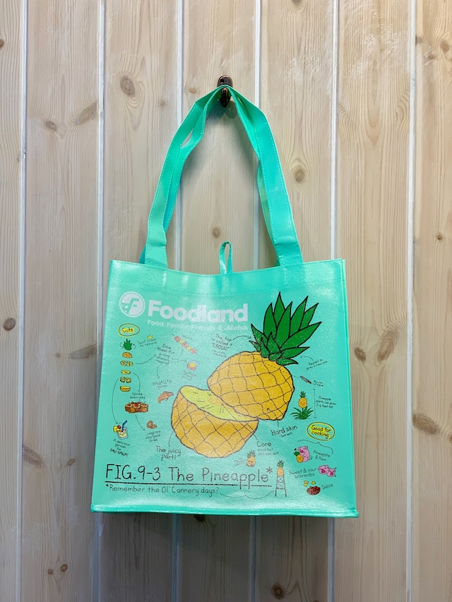 ハワイの人気商品を安心の国内配送で！【フードランド/Foodland】エコバッグ　防水　ジムバッグ　トートバッグ　パイン　バナナ　ココナッツ