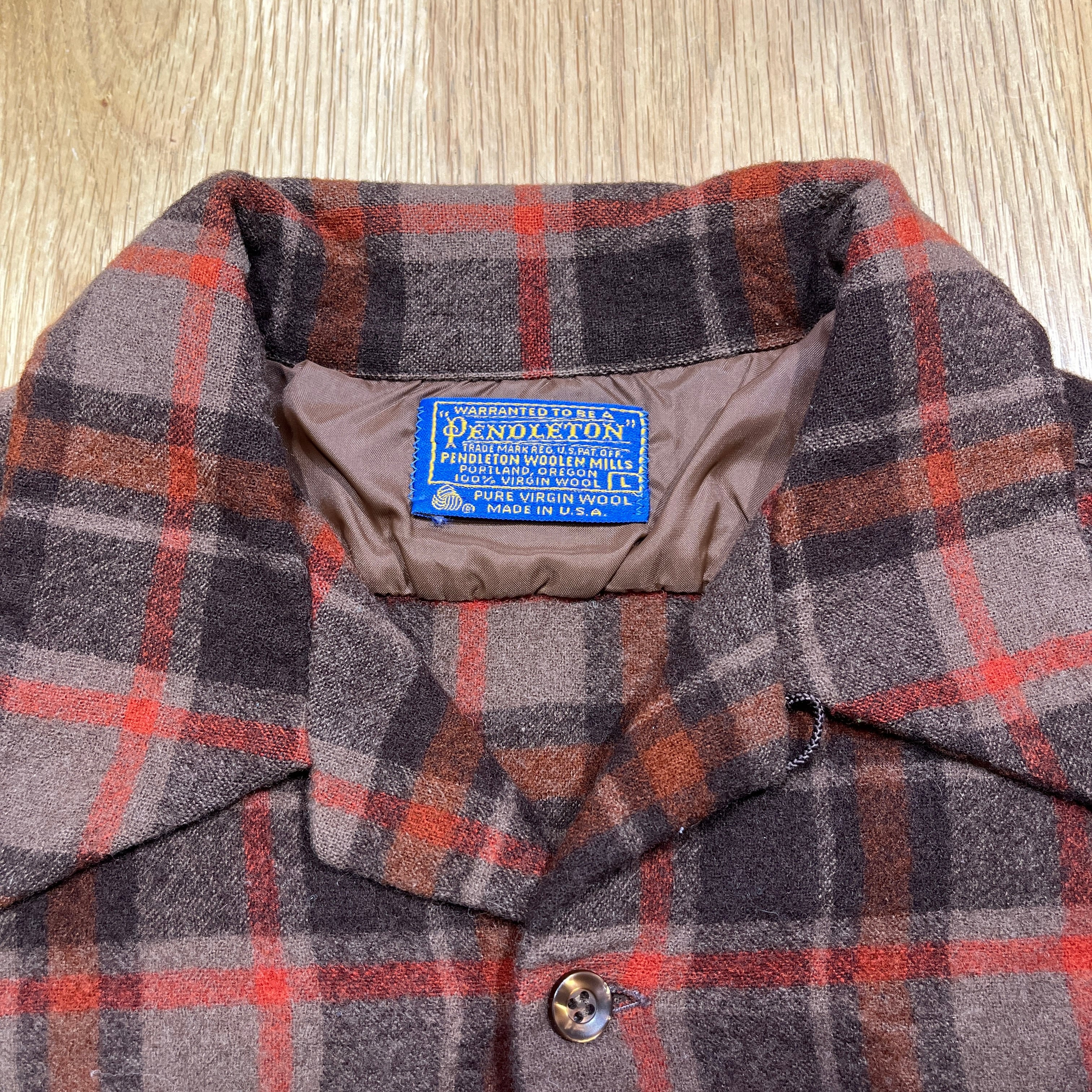 PENDLETON 70's WOOL 開襟シャツ 70s PENDLETON WooL Shirt 70年代 ペンドルトン ウールシャツ ブラウン