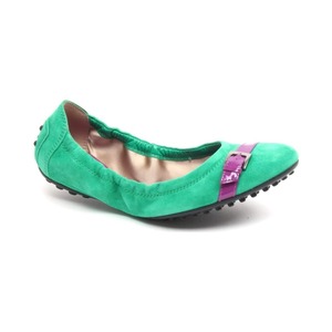 TOD'S トッズ レディース バレエシューズ スエード グリーン