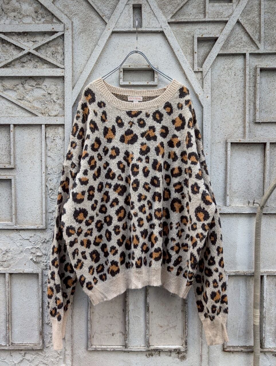 "KNOX ROSE" leopard design knit