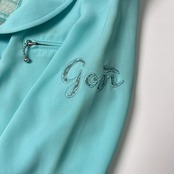 伊太利屋 イタリヤ マリン刺繍 ジップアップ ジャケット 11/アクアブルー