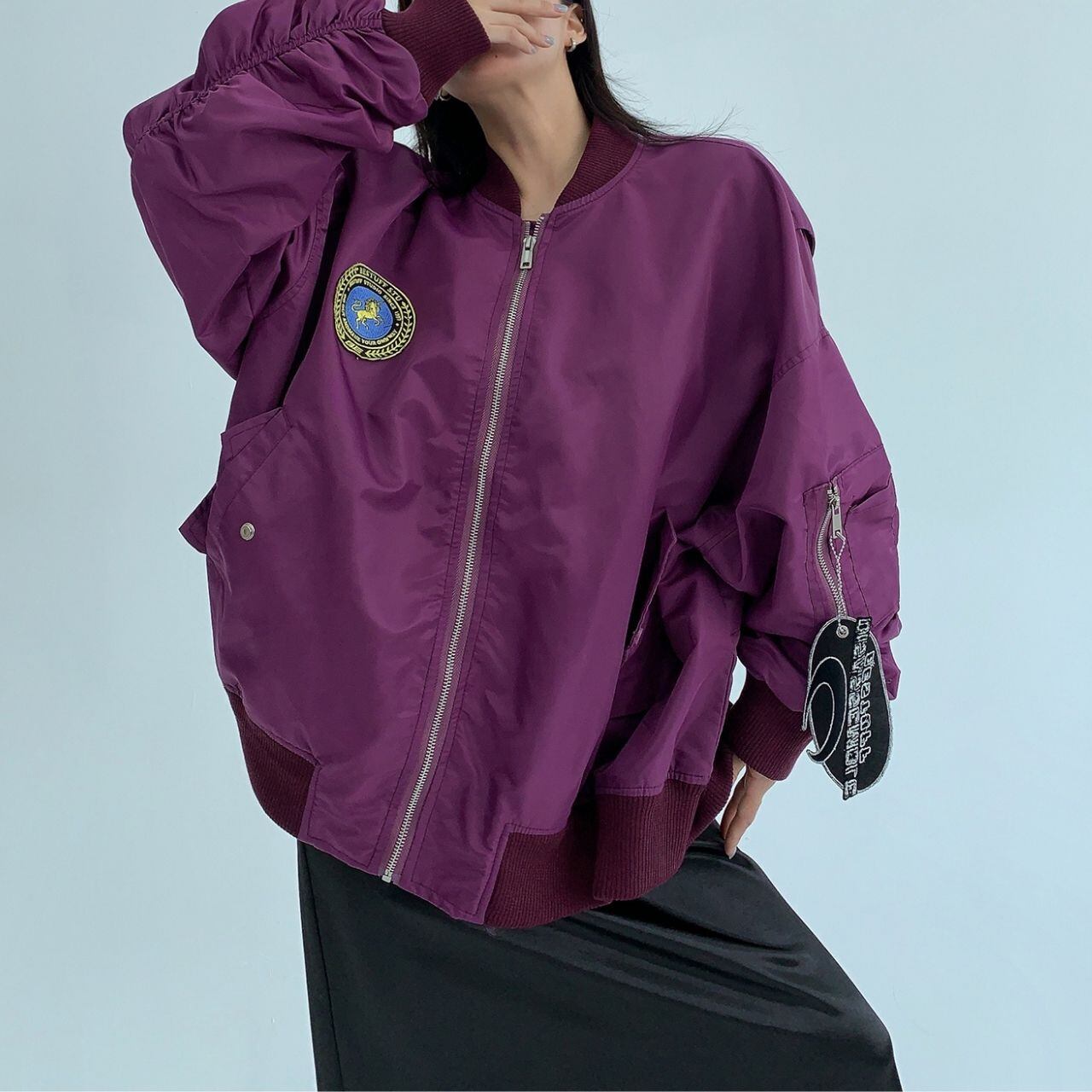 エンブレムビッグシルエットMA1ジャケット 2col R00889