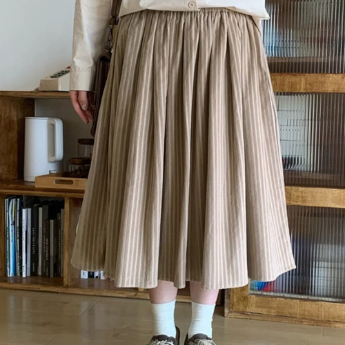 コーデュロイプリーツスカート ・12551