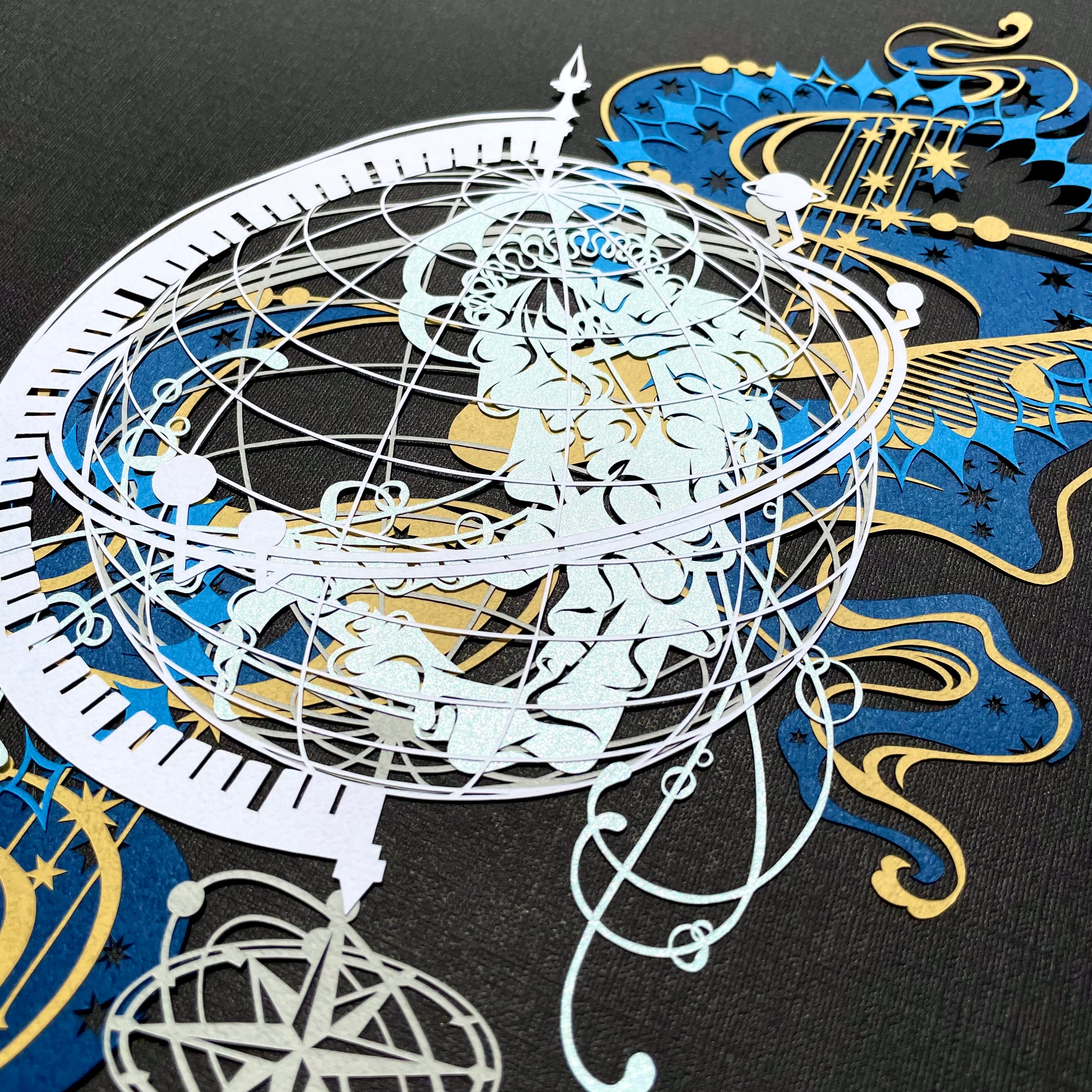 切り絵キット2021.04「天体海月」 | 重ねる切り絵 祐琴