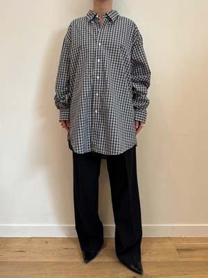 BL10-4 USED Ralph Lauren SHIRT -18｜XXL- "BLACK"