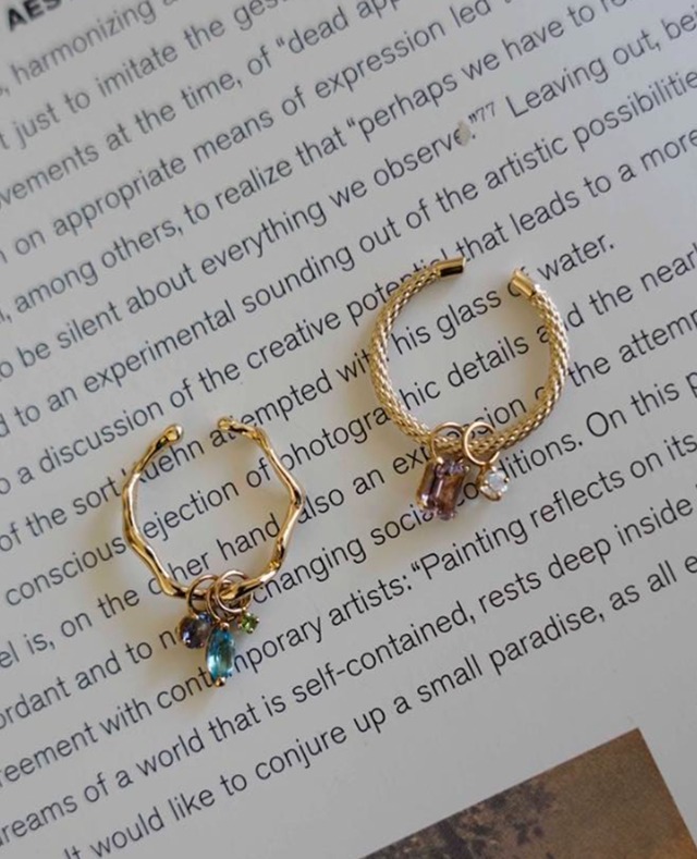 （SV）Birthstone Earcuff Ring
