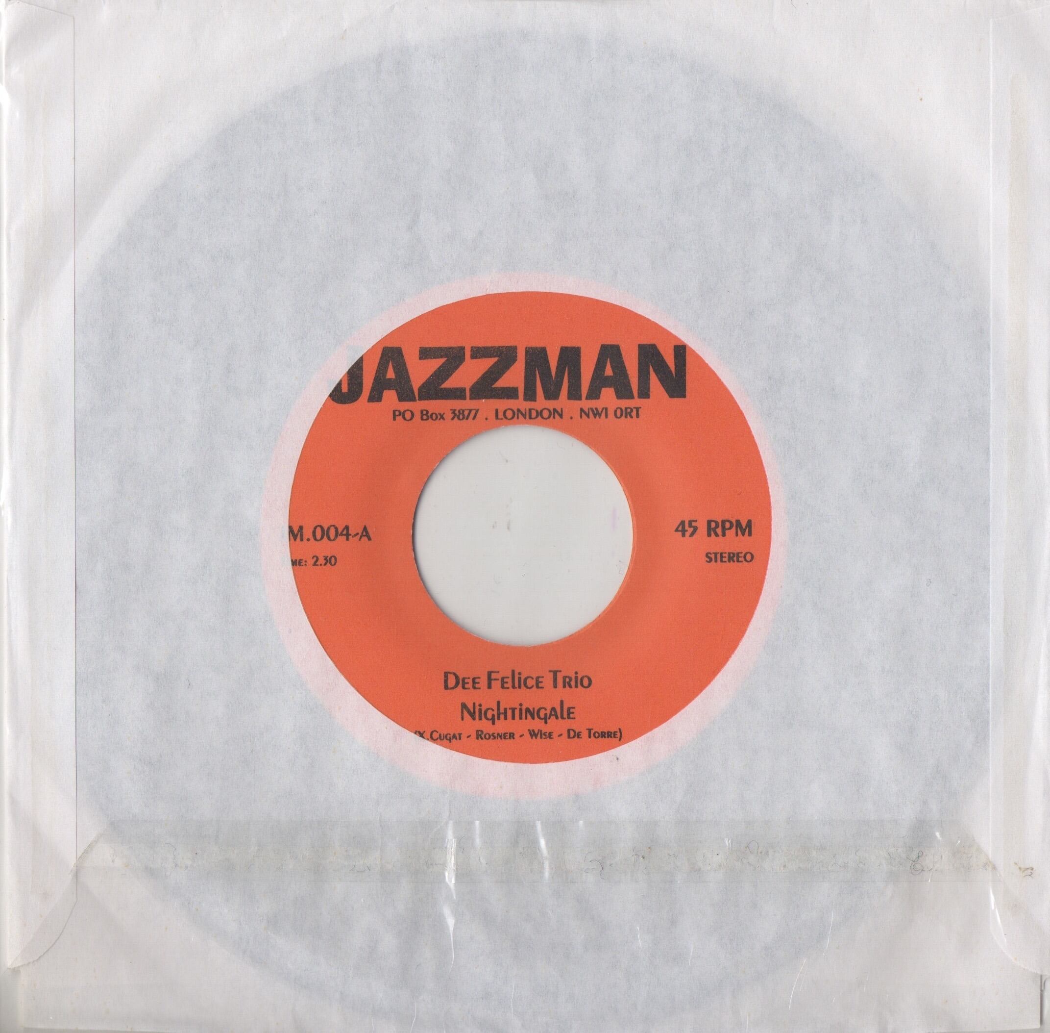 7inch】DEE FELICE TRIO / Nightingale | COMPACT DISCO ASIA