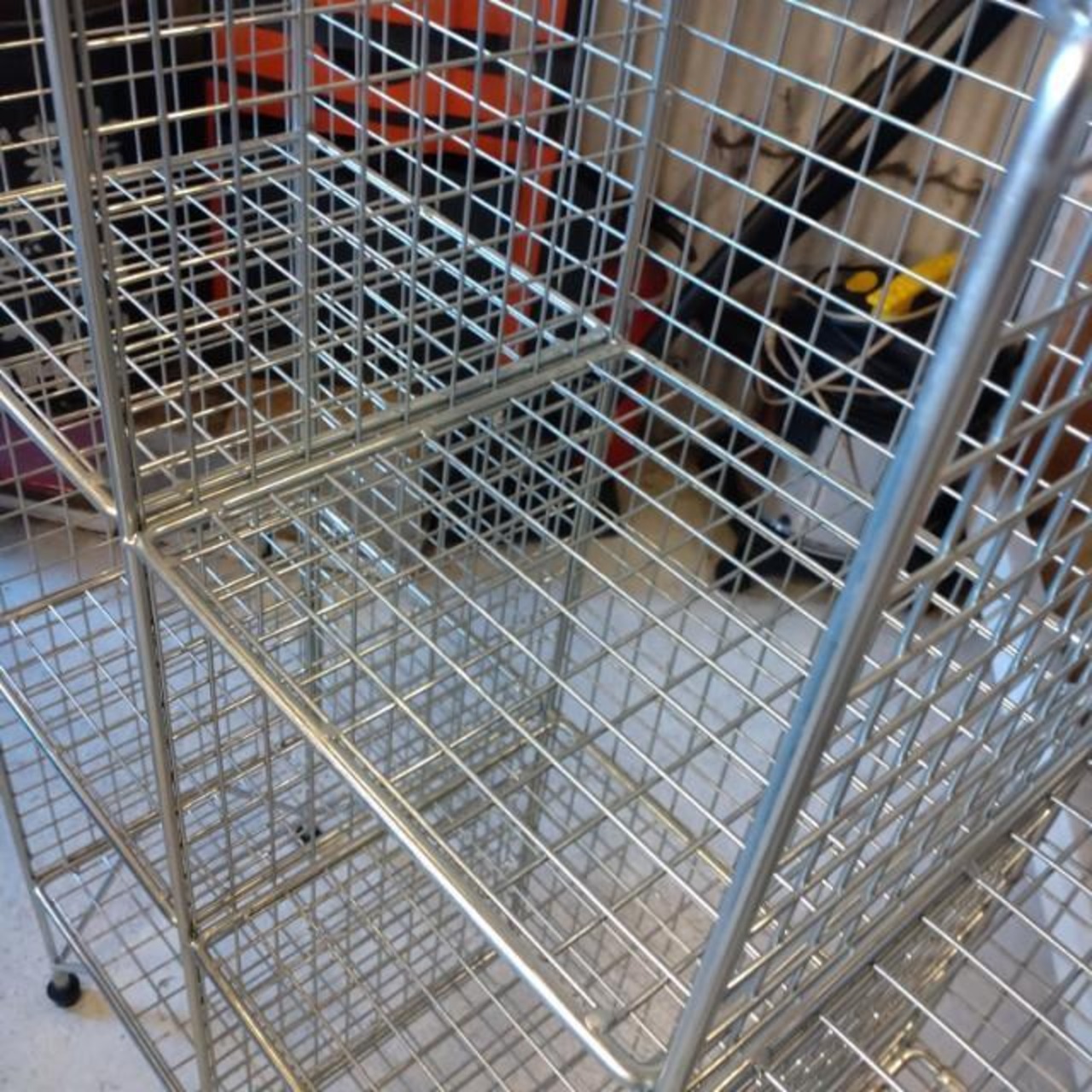 WIRE LOCKER 3 COLUMNS BY 3 LAYERS Mesh Iron Shelf Interior Storage Visible Storage