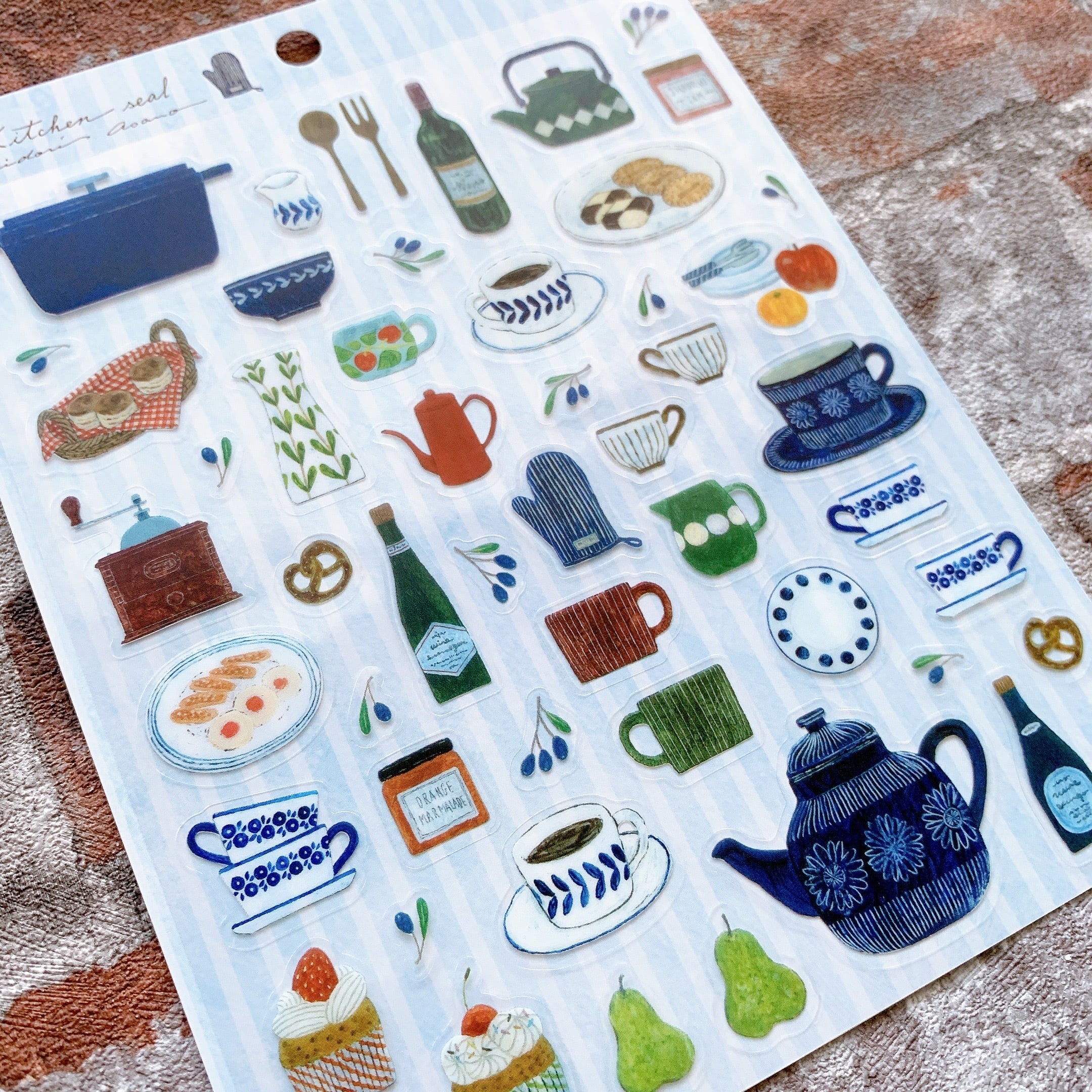 浅野みどり シートシール【birds song × deer dream seal】【Kitchen